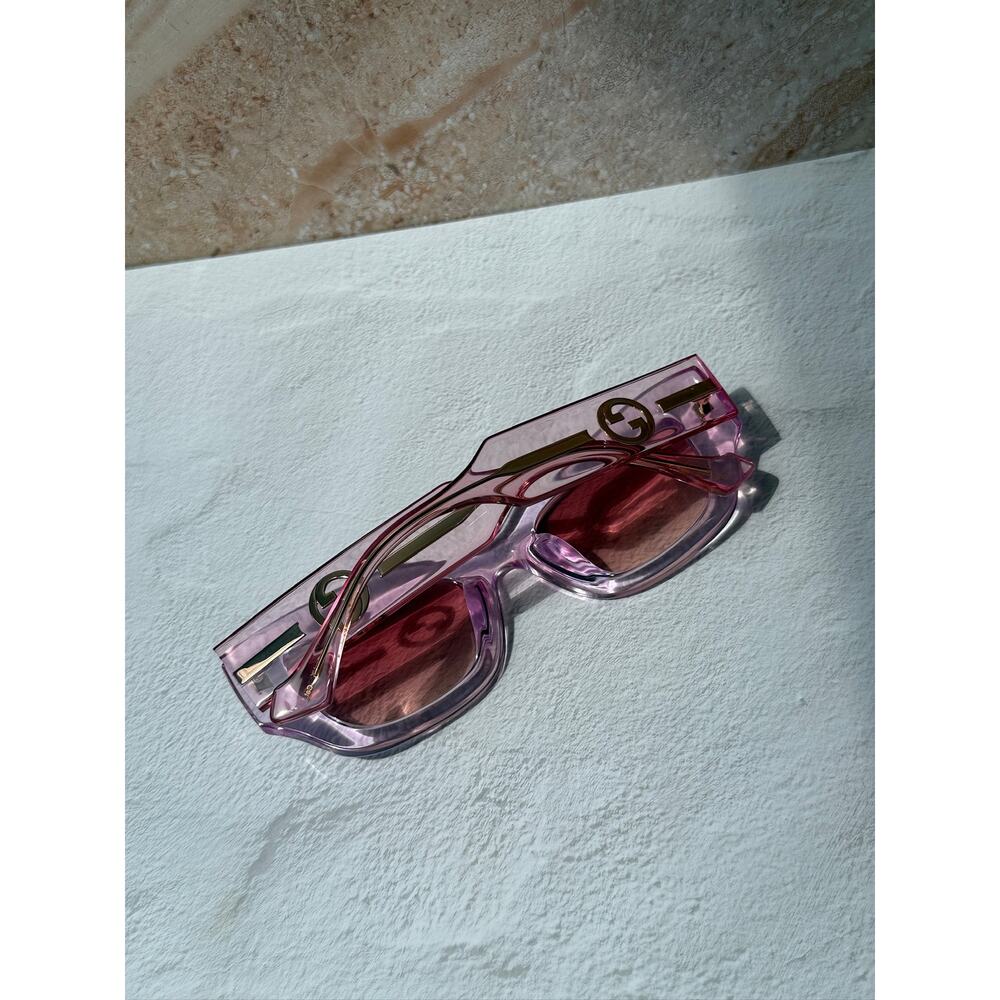 NEW Gucci GG1558SK Transparent Pink Sunglasses - Picture 11 of 12